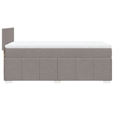 vidaXL Box spring postelja z vzmetnico taupe 90x190 cm blago