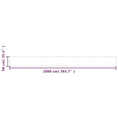 vidaXL Balkonsko platno belo 90x1000 cm 100 % poliestrski oxford