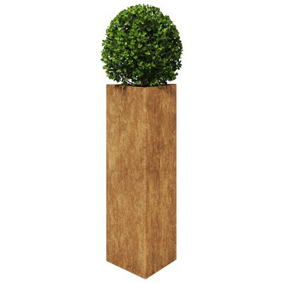 vidaXL Vrtno korito trikotnik 30x26x75 cm corten jeklo