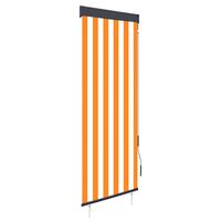 vidaXL Zunanje rolo senčilo 60x250 cm belo in oranžno