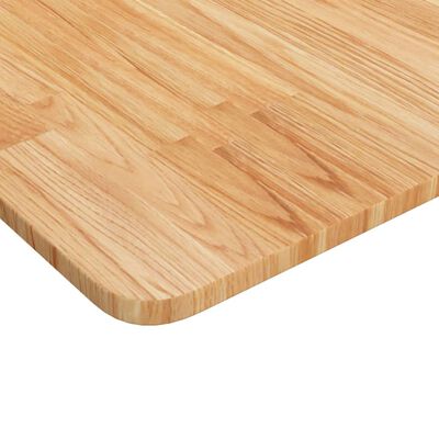 vidaXL Kopalniški pult svetlo rjav 100x50x1,5 cm obdelana hrastovina