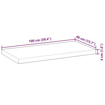 vidaXL Mizna plošča 100x40x4 cm pravokotna trden akacijev les