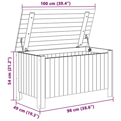 vidaXL Škatla za shranjevanje s pokrovom RANA bela 100x49x54 cm