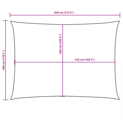 vidaXL Senčno jadro oksford blago pravokotno 3x4,5 m taupe