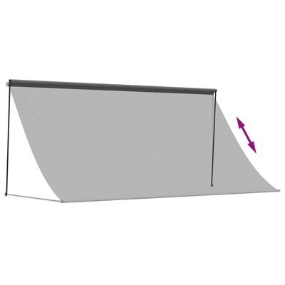 vidaXL Zložljiva tenda antracit 300x150 cm tkanina in jeklo