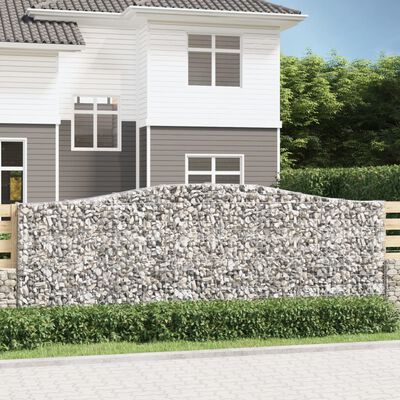 vidaXL Obokane gabion košare 25kosov 400x30x140/160cm pocinkano železo