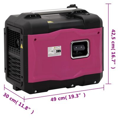 vidaXL Prenosni bencinski generator 2900 W 4-taktni