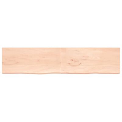 vidaXL Kopalniški pult 220x50x(2-4) cm neobdelan trden les