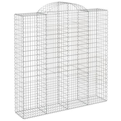 vidaXL Obokana gabion košara 13 kos 200x50x200/220 cm pocinkano železo