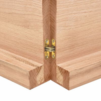 vidaXL Kopalniški pult svetlo rjav 120x30x(2-6) cm obdelan trden les