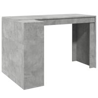 vidaXL Pisarniška pisalna miza betonsko siva 123,5x73,5x75 cm inž. les