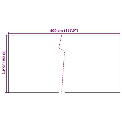 vidaXL Balkonsko platno rjavo in črno 400x90 cm poli ratan