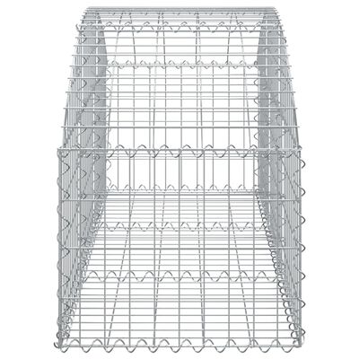 vidaXL Obokana gabionska košara 150x50x40/60 cm pocinkano železo