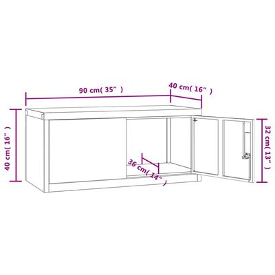 vidaXL Arhivska omara bela 90x40x145 cm jeklo