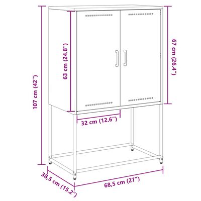 vidaXL TV omarica olivno zelena 100,5x39x60,5 cm jeklo