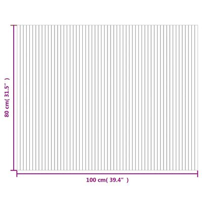 vidaXL Preproga pravokotna temno rjava 80x100 cm bambus