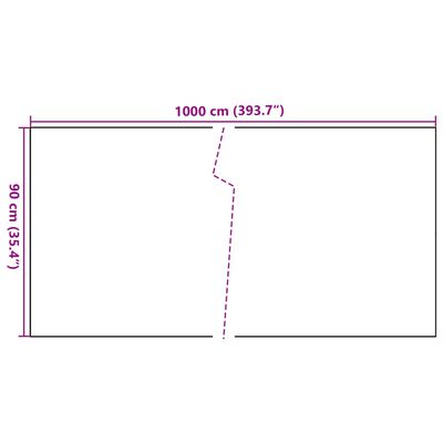 vidaXL Balkonsko platno rjavo in črno 1000x90 cm poli ratan