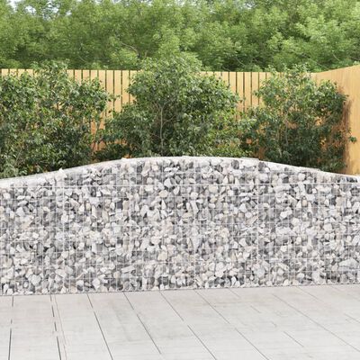 vidaXL Obokane gabion košare 10 kosov 400x50x80/100 cm cinkano železo