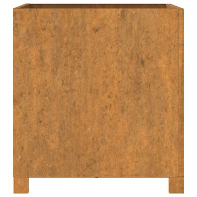 vidaXL Cvetlično korito z nogami zarjavelo 49x47x50 cm corten jeklo