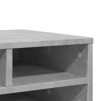 vidaXL Stojalo za tiskalnik betonsko siva 49x40x22,5 cm inženirski les