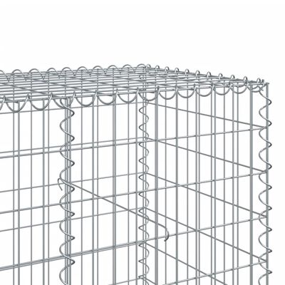 vidaXL Gabionska košara s pokrovom 200x100x100 cm pocinkano železo