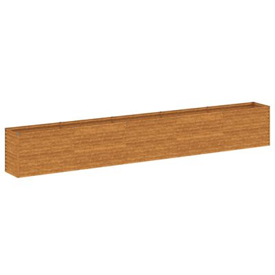 vidaXL Vrtna visoka greda 482x50x69 cm corten jeklo