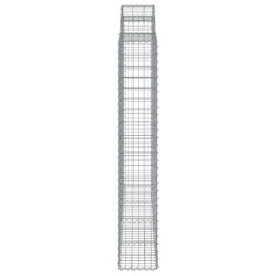 vidaXL Obokane gabion košare 5 kosov 200x50x180/200cm pocinkano železo