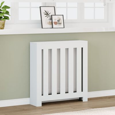 vidaXL Pokrov za radiator bel 78x20x82 cm inženirski les