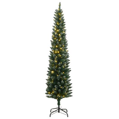 vidaXL Umetna ozka novoletna jelka 150 LED diod 120 cm