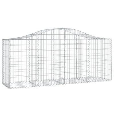 vidaXL Obokane gabion košare 14 kosov 200x50x80/100 cm cinkano železo