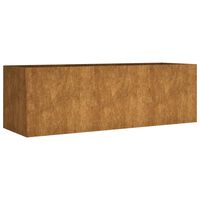 vidaXL Vrtna visoka greda 120x40x40 cm corten jeklo