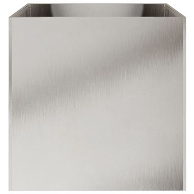 vidaXL Cvetlično korito srebrno 49x47x46 cm nerjaveče jeklo