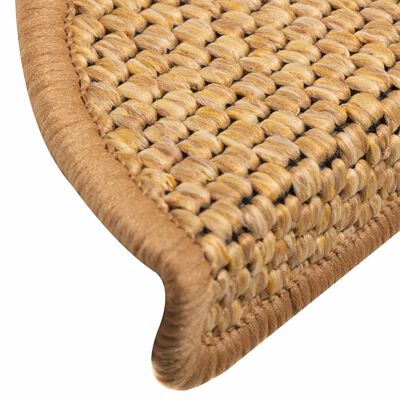 vidaXL Samolepilne preproge za stopnice 15 kos 56x17x3 cm sisal