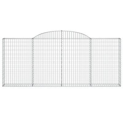 vidaXL Obokane gabion košare 3 kosa 300x30x120/140 cm pocinkano železo