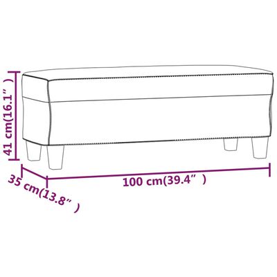 vidaXL Klop rjava 100x35x41 cm umetno usnje