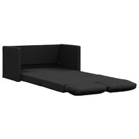 vidaXL Talni raztegljiv kavč 2 v 1 črn 112x174x55 cm blago