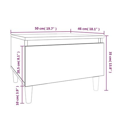 vidaXL Stranska mizica 2 kosa bela 50x46x35 cm inženirski les