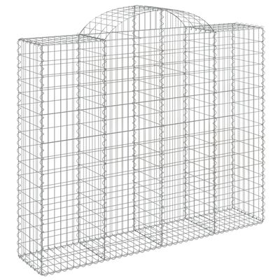 vidaXL Obokane gabion košare 5 kosov 200x50x160/180cm pocinkano železo