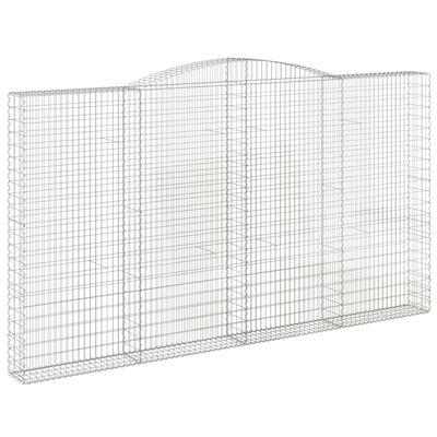 vidaXL Obokane gabion košare 25kosov 400x50x220/240cm pocinkano železo