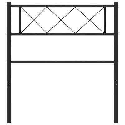 vidaXL Kovinsko posteljno vzglavje črno 80 cm