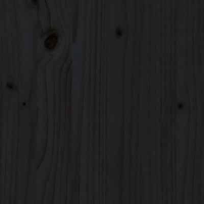 vidaXL Posteljno vzglavje črno 138,5x3x81 cm trdna borovina