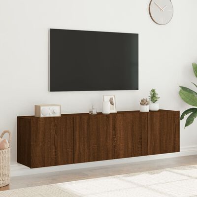 vidaXL Stenske TV omarice 2 kosa rjavi hrast 80x30x41 cm