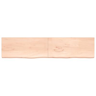 vidaXL Kopalniški pult 220x50x(2-6) cm neobdelan trden les