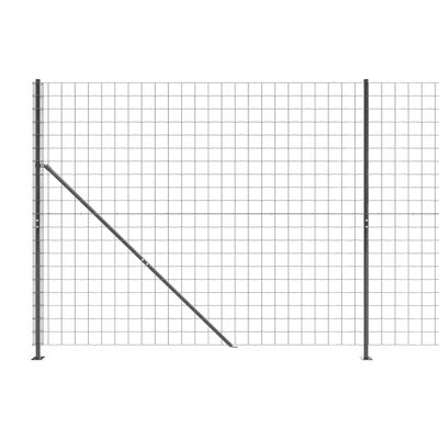 vidaXL Mrežna ograja s prirobnico antracit 1,6x25 m