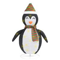 vidaXL Okrasni novoletni pingvin LED razkošno blago 60 cm