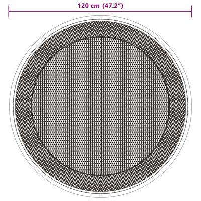 vidaXL Zunanja preproga zelena Ø120 cm PP