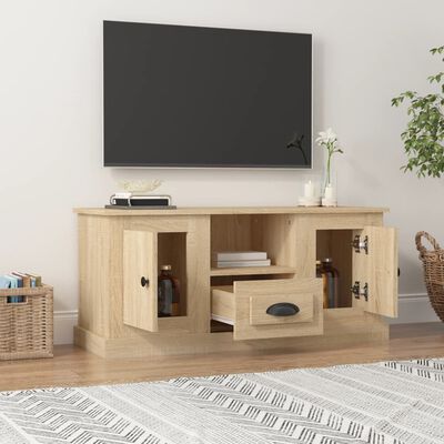 vidaXL TV omarica sonoma hrast 100x35,5x45 cm inženirski les