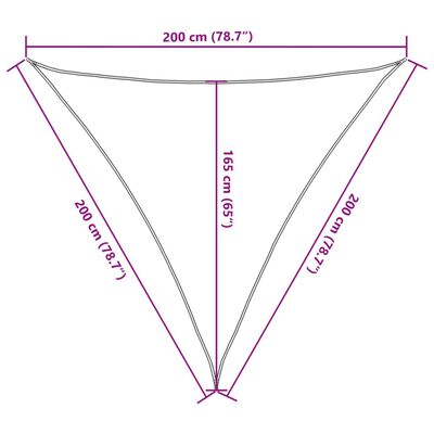 vidaXL Senčno jadro belo 2x2x2 m 100 % poliester oxford