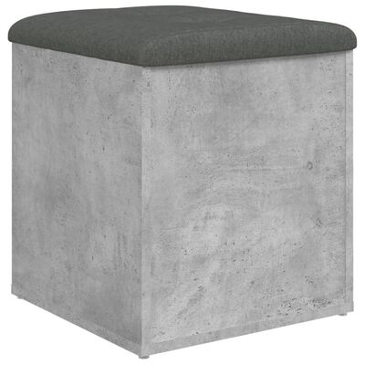 vidaXL Klop za shranjevanje betonska siva 42x42x45 cm inženirski les
