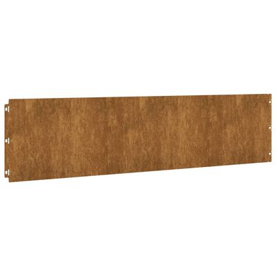 vidaXL Robniki za trato 10 kosov 25x103 cm prilagodljivi corten jeklo